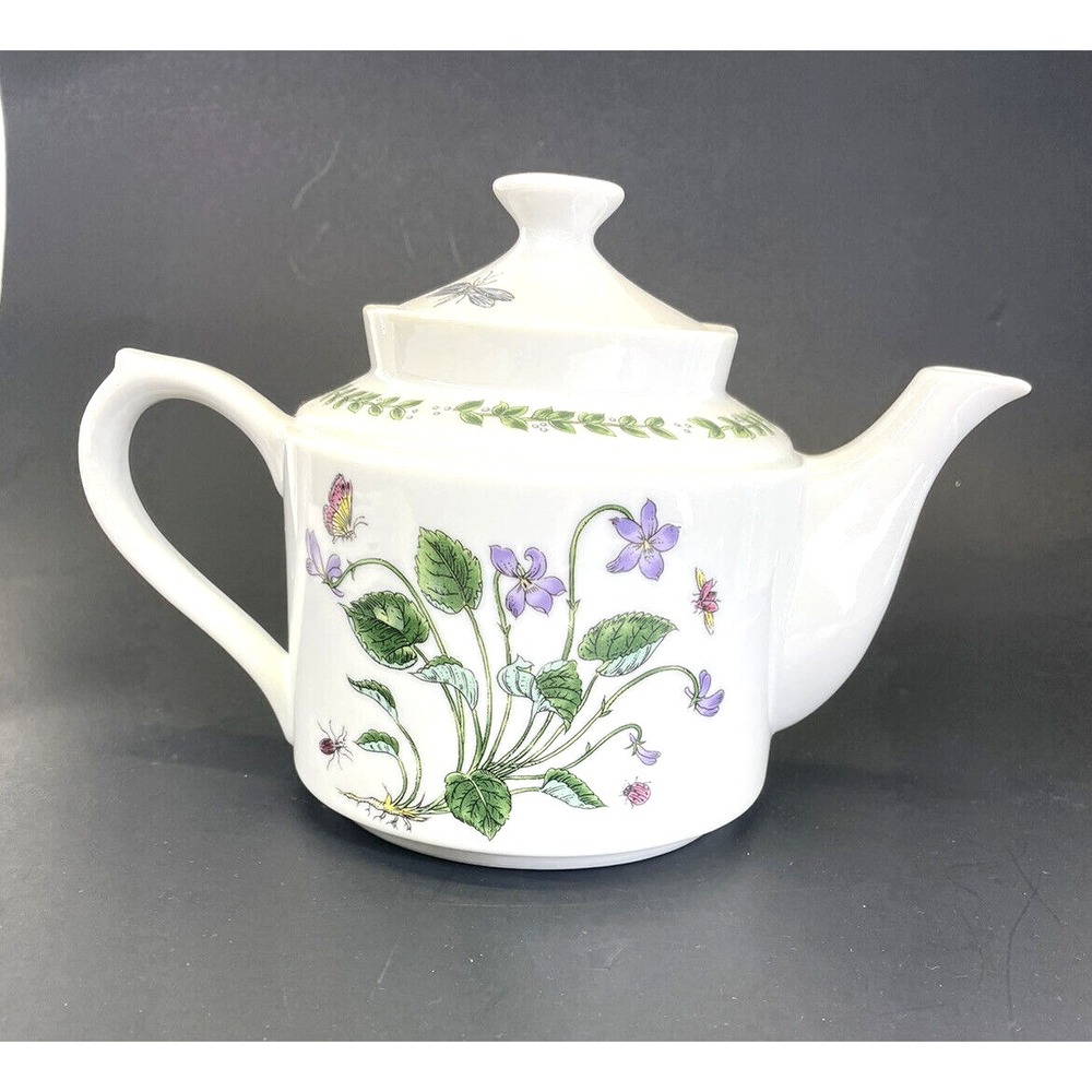 Shafford Herb Garden Teapot with‎ Lid Vintage NW/OTs